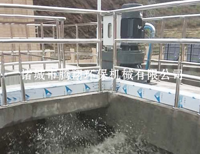 倒傘曝氣機四川污水處理廠使用反饋現場
